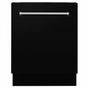 ZLINE 24 in. Tallac Series 3rd Rack Dishwasher with Auto Door Open Drying, 51dBa, Black Matte Panel (DWV-BLM-24)