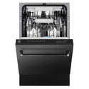 ZLINE 18 in. Tallac Series 3rd Rack Dishwasher with Auto Door Open Drying, 51dBa, Black Stainless Steel Panel (DWV-BS-18)