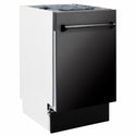 ZLINE 18 in. Tallac Series 3rd Rack Dishwasher with Auto Door Open Drying, 51dBa, Black Stainless Steel Panel (DWV-BS-18)