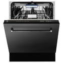 ZLINE 24 in. Tallac Series 3rd Rack Dishwasher with Auto Door Open Drying, 51dBa, Black Stainless Steel Panel (DWV-BS-24)