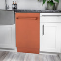 ZLINE 18 in. Tallac Series 3rd Rack Dishwasher with Auto Door Open Drying, 51dBa, Copper Panel (DWV-C-18)