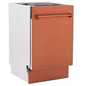 ZLINE 18 in. Tallac Series 3rd Rack Dishwasher with Auto Door Open Drying, 51dBa, Copper Panel (DWV-C-18)