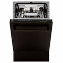 ZLINE 18 in. Tallac Series 3rd Rack Dishwasher with Auto Door Open Drying, 51dBa, Oil-Rubbed Bronze Panel (DWV-ORB-18)