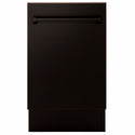ZLINE 18 in. Tallac Series 3rd Rack Dishwasher with Auto Door Open Drying, 51dBa, Oil-Rubbed Bronze Panel (DWV-ORB-18)
