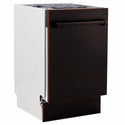 ZLINE 18 in. Tallac Series 3rd Rack Dishwasher with Auto Door Open Drying, 51dBa, Oil-Rubbed Bronze Panel (DWV-ORB-18)