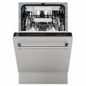 ZLINE 18 in. Tallac Series 3rd Rack Dishwasher with Auto Door Open Drying, 51dBa, Satin Stainless Steel Panel (DWV-SN-18)