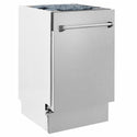 ZLINE 18 in. Tallac Series 3rd Rack Dishwasher with Auto Door Open Drying, 51dBa, Satin Stainless Steel Panel (DWV-SN-18)