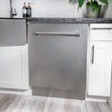 ZLINE 24 in. Tallac Series 3rd Rack Dishwasher with Auto Door Open Drying, 51dBa, Satin Stainless Steel Panel (DWV-SN-24)