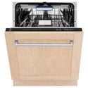 ZLINE 24 in. Tallac Series 3rd Rack Dishwasher with Auto Door Open Drying, 51dBa, Unfinished Wood Panel (DWV-UF-24)