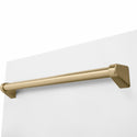 ZLINE Autograph Edition 18 in. Tallac Series 3rd Rack Dishwasher with Auto Door Open Drying, 51dBa, White Matte Panel with Champagne Bronze Handle (DWVZ-WM-18-CB)