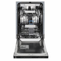 ZLINE Autograph Edition 18 in. Tallac Series 3rd Rack Dishwasher with Auto Door Open Drying, 51dBa, White Matte Panel with Champagne Bronze Handle (DWVZ-WM-18-CB)