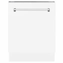 ZLINE 24 in. Tallac Series 3rd Rack Dishwasher with Auto Door Open Drying, 51dBa, White Matte Panel (DWV-WM-24)