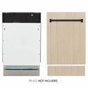 ZLINE Autograph Edition 18 in. Tallac Series 3rd Rack Dishwasher with Auto Door Open Drying, 51dBa, Panel Ready with Matte Black Handle (DWVZ-18-MB)