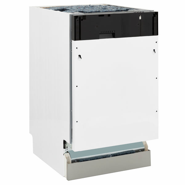 ZLINE Autograph Edition 18 in. Tallac Series 3rd Rack Dishwasher with Auto Door Open Drying, 51dBa, Panel Ready with Matte Black Handle (DWVZ-18-MB)