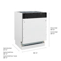 ZLINE Autograph Edition 24 in. Tallac Series 3rd Rack Dishwasher with Auto Door Open Drying, 51dBa, Panel Ready with Champagne Bronze Handle (DWVZ-24-CB)