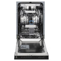 ZLINE Autograph Edition 18 in. Tallac Series 3rd Rack Dishwasher with Auto Door Open Drying, 51dBa, Black Stainless Steel Panel with Champagne Bronze Handle (DWVZ-BS-18-CB)