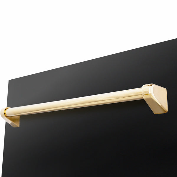 ZLINE Autograph Edition 18 in. Tallac Series 3rd Rack Dishwasher with Auto Door Open Drying, 51dBa, Stainless Steel Panel with Polished Gold Handle (DWVZ-304-18-G)