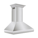 ZLINE 36" Professional Convertible Vent Wall Mount Range Hood in Stainless Steel with Crown Molding (587CRN-36)