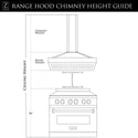 ZLINE 36" Convertible Vent Island Mount Range Hood in Stainless Steel & Glass (GL14i-36)