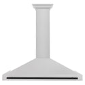 ZLINE Autograph Edition 48 in. Convertible Satin Stainless Steel Wall Mount Range Hood with Matte Black Handle (KB4SNZ-48-MB)