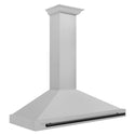 ZLINE Autograph Edition 48 in. Convertible Satin Stainless Steel Wall Mount Range Hood with Matte Black Handle (KB4SNZ-48-MB)