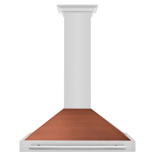 ZLINE 36 in. Convertible Stainless Steel Range Hood with Copper Shell and Stainless Steel Handle (KB4STX-C-36)