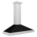 ZLINE 48 in. Convertible Stainless Steel Range Hood with Black Matte Shell and Stainless Steel Handle (KB4STX-BLM-48)