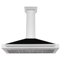 ZLINE 48 in. Convertible Stainless Steel Range Hood with Black Matte Shell and Stainless Steel Handle (KB4STX-BLM-48)