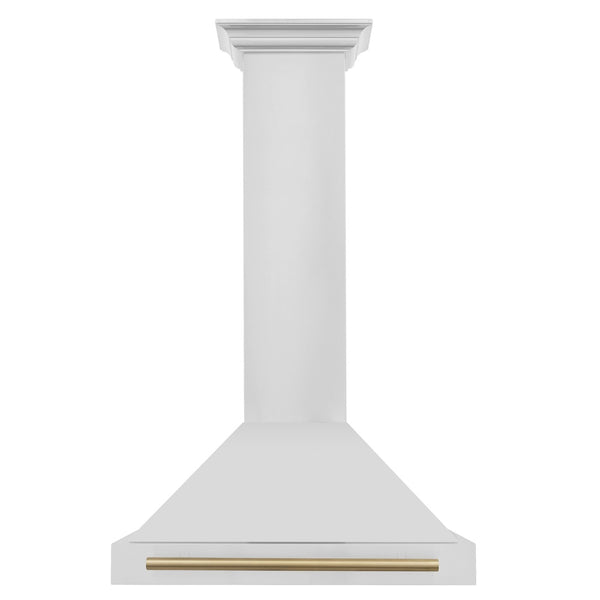 ZLINE 30 in. Autograph Edition Convertible Stainless Steel Range Hood with Stainless Steel Shell and Champagne Bronze Accents (KB4STZ-30-CB)
