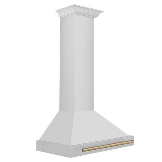 ZLINE 30 in. Autograph Edition Convertible Stainless Steel Range Hood with Stainless Steel Shell and Champagne Bronze Accents (KB4STZ-30-CB)