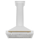 ZLINE 30 in. Autograph Edition Convertible Stainless Steel Range Hood with Stainless Steel Shell and Champagne Bronze Accents (KB4STZ-30-CB)