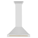 ZLINE 30 in. Autograph Edition Convertible Stainless Steel Range Hood with Stainless Steel Shell and Polished Gold Accents (KB4STZ-30-G)