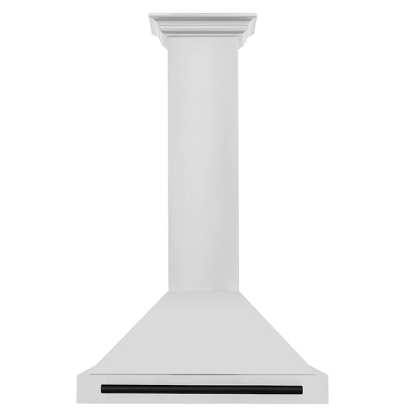 ZLINE 30 in. Autograph Edition Convertible Stainless Steel Range Hood with Stainless Steel Shell and Matte Black Accents (KB4STZ-30-MB)