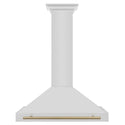 ZLINE 36 in. Autograph Edition Convertible Stainless Steel Range Hood with Stainless Steel Shell and Champagne Bronze Accents (KB4STZ-36-CB)