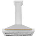 ZLINE 36 in. Autograph Edition Convertible Stainless Steel Range Hood with Stainless Steel Shell and Champagne Bronze Accents (KB4STZ-36-CB)