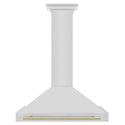 ZLINE 36 in. Autograph Edition Convertible Stainless Steel Range Hood with Stainless Steel Shell and Polished Gold Accents (KB4STZ-36-G)