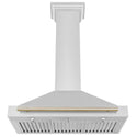ZLINE 36 in. Autograph Edition Convertible Stainless Steel Range Hood with Stainless Steel Shell and Polished Gold Accents (KB4STZ-36-G)