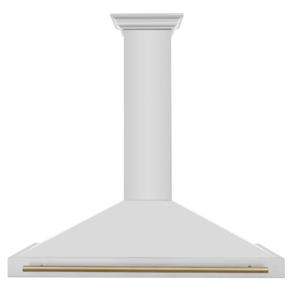 ZLINE 48 in. Autograph Edition Convertible Stainless Steel Range Hood with Stainless Steel Shell and Champagne Bronze Accents (KB4STZ-48-CB)