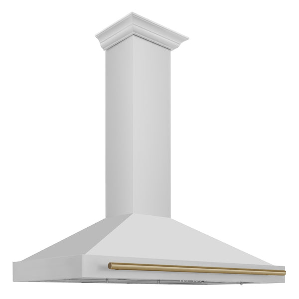 ZLINE 48 in. Autograph Edition Convertible Stainless Steel Range Hood with Stainless Steel Shell and Champagne Bronze Accents (KB4STZ-48-CB)