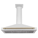 ZLINE 48 in. Autograph Edition Convertible Stainless Steel Range Hood with Stainless Steel Shell and Champagne Bronze Accents (KB4STZ-48-CB)