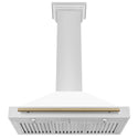 ZLINE 36 in. Autograph Edition Convertible Stainless Steel Range Hood with White Matte Shell (KB4STZ-WM36)