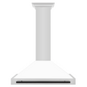 ZLINE 36 in.Autograph Edition Convertible Stainless Steel Range Hood with White Matte Shell and Matte Black Accents (KB4STZ-WM36-MB)