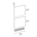 ZLINE 24 In. Touchstone Refrigerator Drawer Panels in Black Matte (RDPO-BLM-24)