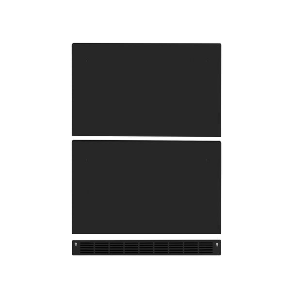ZLINE 24 In. Touchstone Refrigerator Drawer Panels in Black Matte (RDPO-BLM-24)