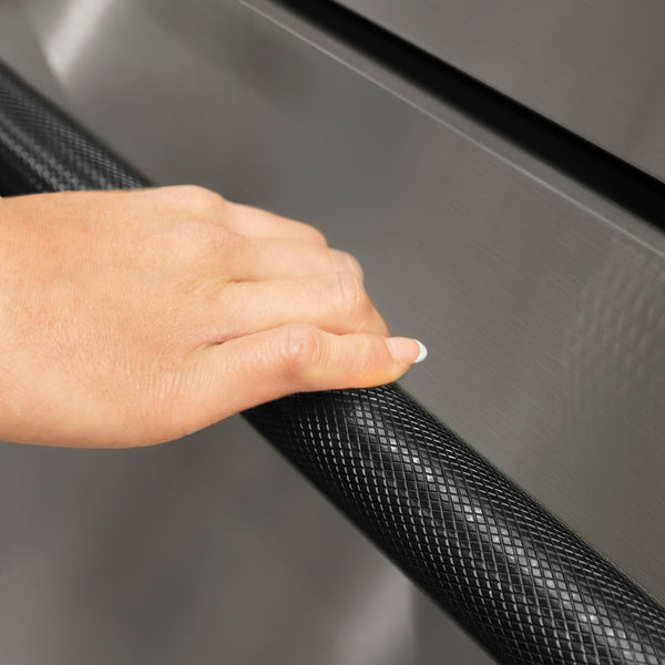 ZLINE Touchstone Refrigerator Drawer Helix Handles (Set of 2) in Black Stainless Steel (RDHOZ-24-K-BS)