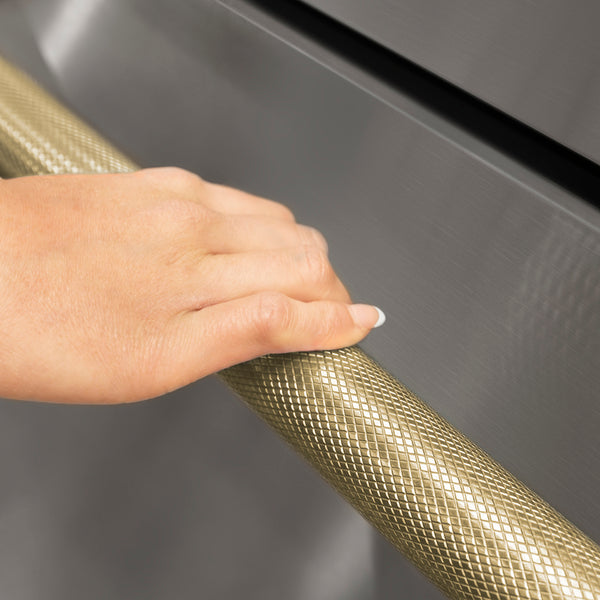 ZLINE Autograph Edition Touchstone Refrigerator Drawer Helix Handles (Set of 2) in Champagne Bronze (RDHOZ-24-K-CB)