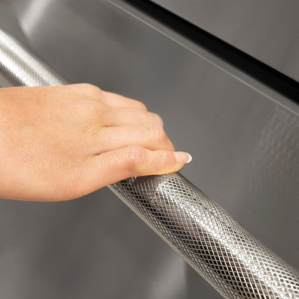 ZLINE Autograph Edition Touchstone Refrigerator Drawer Helix Handles (Set of 2) in Polished Nickel (RDHOZ-24-K-PN)