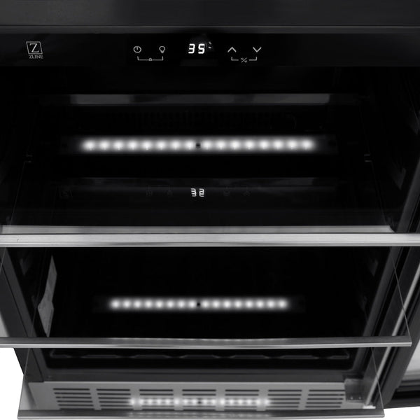 ZLINE 24 in. Monument 154 Can Beverage Fridge in Stainless Steel, Open Box-Good Condition