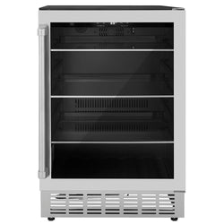 ZLINE 24 in. Monument 154 Can Beverage Fridge in Stainless Steel, Open Box-Great Condition