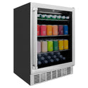 ZLINE 24 in. Monument 154 Can Beverage Fridge in Stainless Steel, Open Box-Great Condition